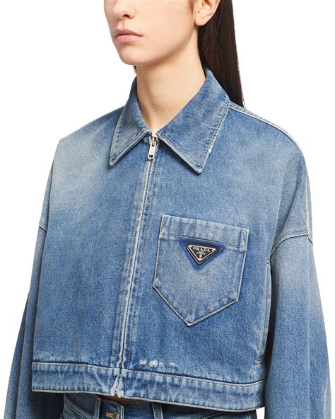 prada denim jacket cropped.